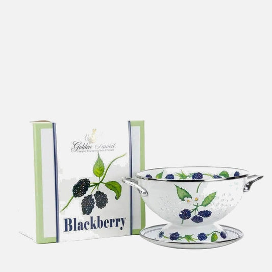 Golden Rabbit Enamelware Blackberry Colander Set