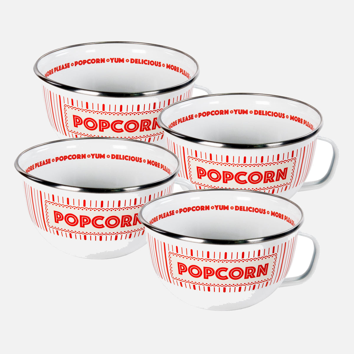 Golden Rabbit Enamelware Set of 4 Showtime Share Mugs