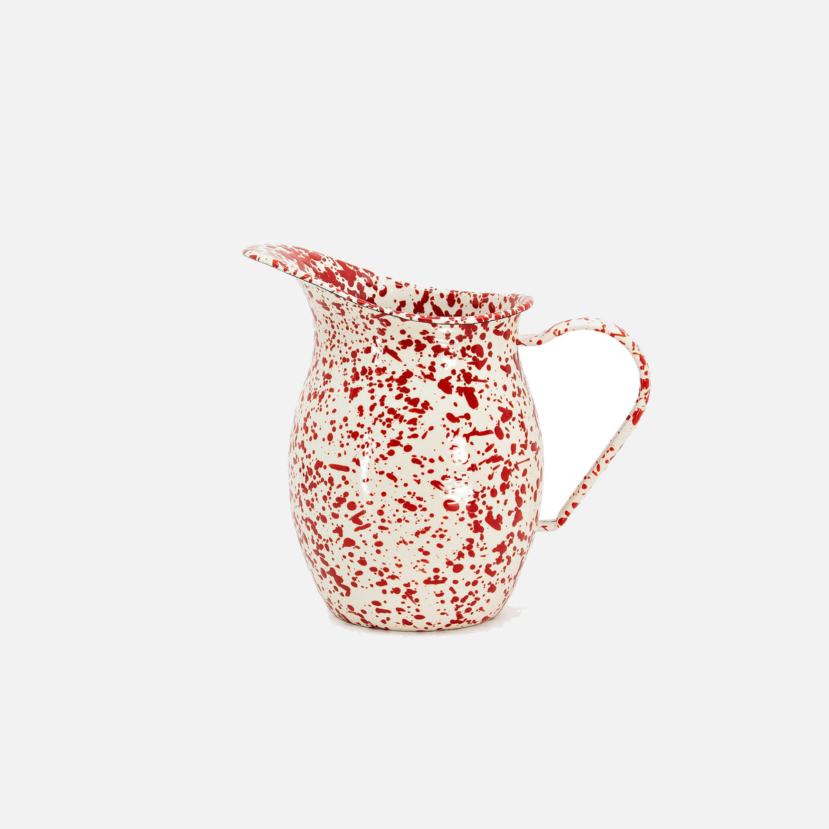 Dan Pelosi x CCH Splatter Enamelware Small Pitcher: Red Rim