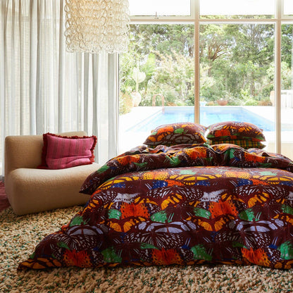 Nicolette Woven Cushion - Pansy: Feather Insert
