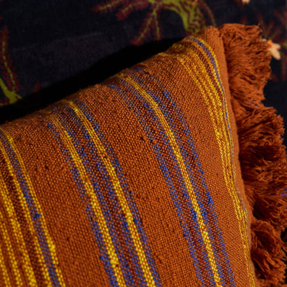 Nicolette Woven Cushion - Russet: Feather Insert