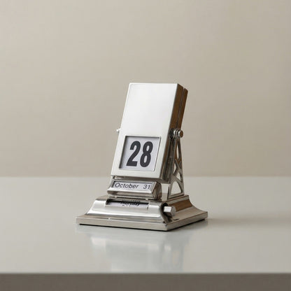 Timeless Rotating Desk Date Keeper in metal