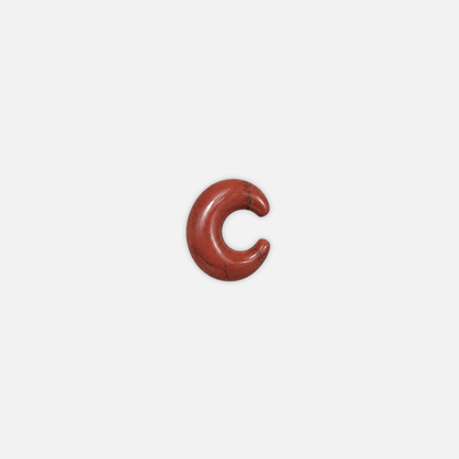Crescent Moon Ear Cuff - Red Jasper
