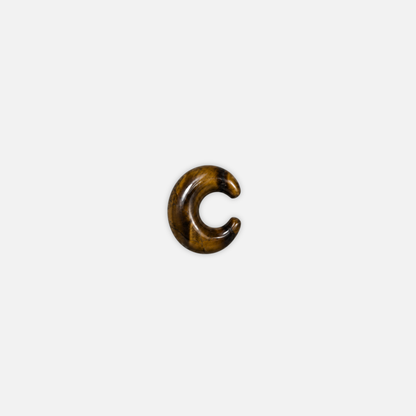 Crescent Moon Ear Cuff - Tiger's Eye