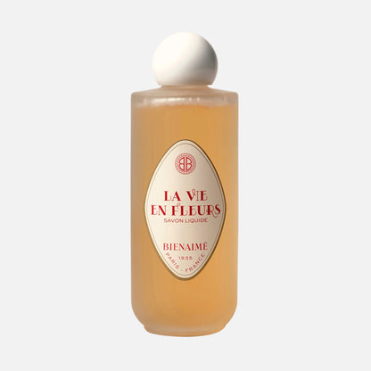 Bottle of Vermeil liquid soap with a white cap on a light gray background
