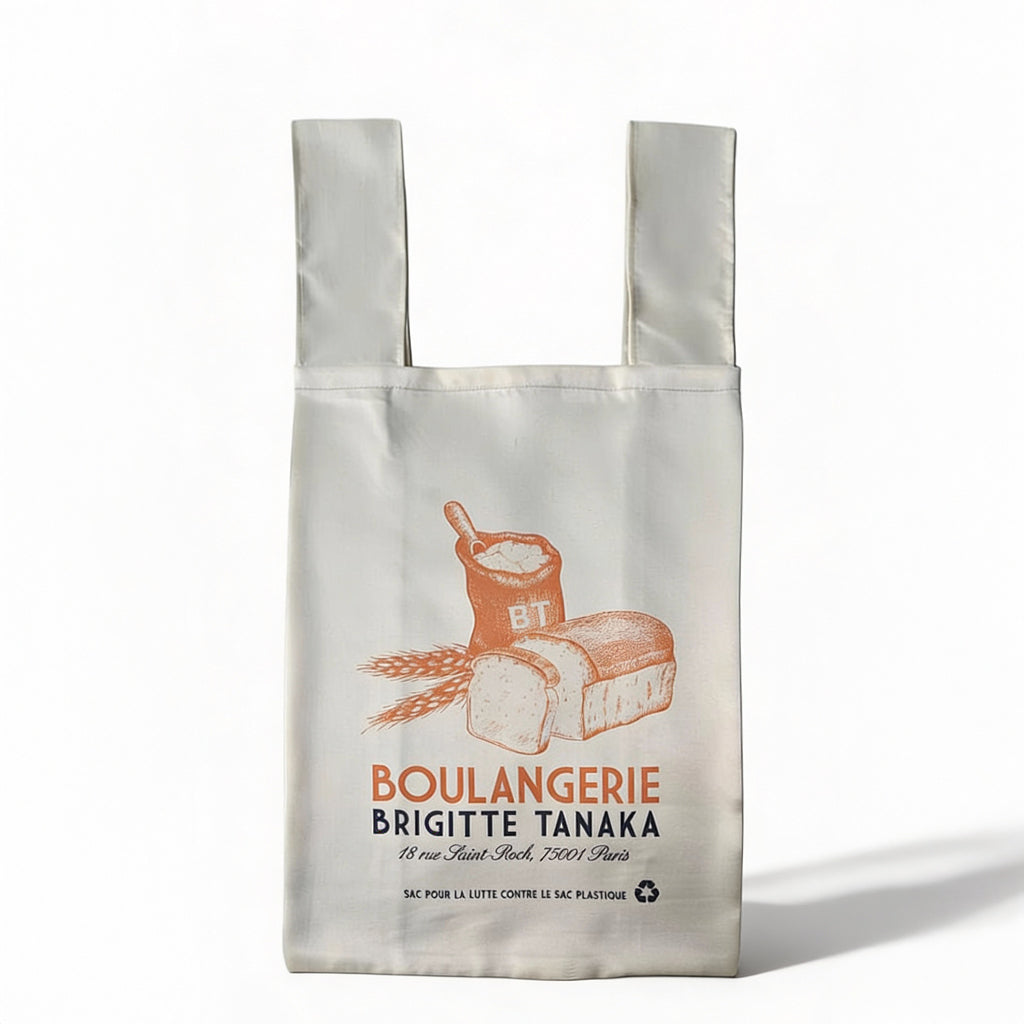 Boulangerie satin bag by Brigitte Tanaka