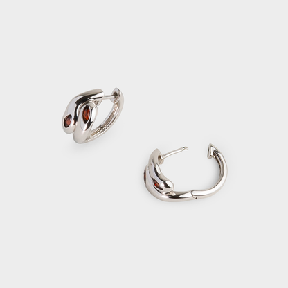 Cosimo Hoop Earrings Garnet side