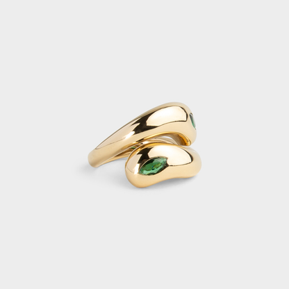 Cosimo Pinky Ring Emerald angle