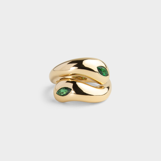 Cosimo Pinky Ring Emerald front