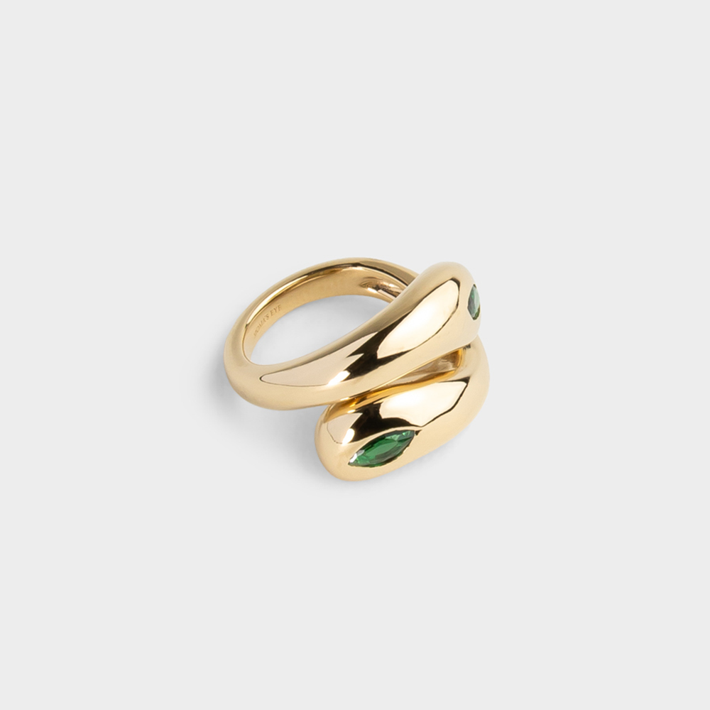Cosimo Pinky Ring Emerald top