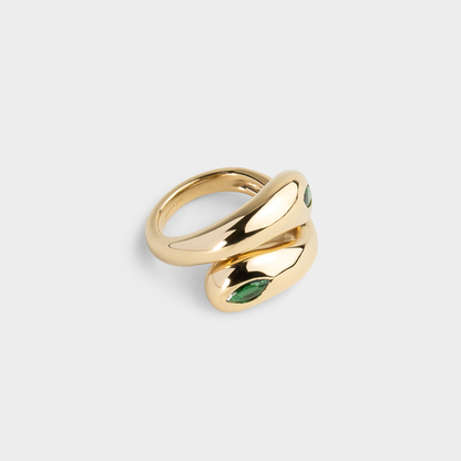 Cosimo Pinky Ring Emerald top