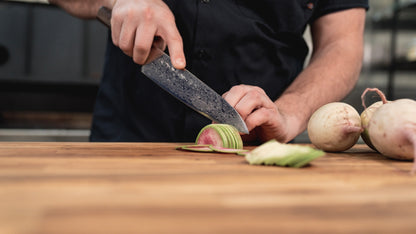 Kikuichi NWD Nickel Warikomi Damascus Santoku