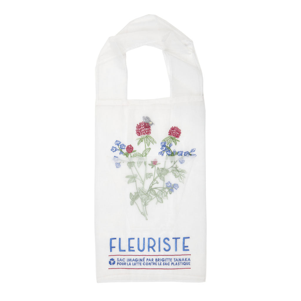 Sac Fleuriste Rouge embroidered organza bag by Brigitte Tanaka