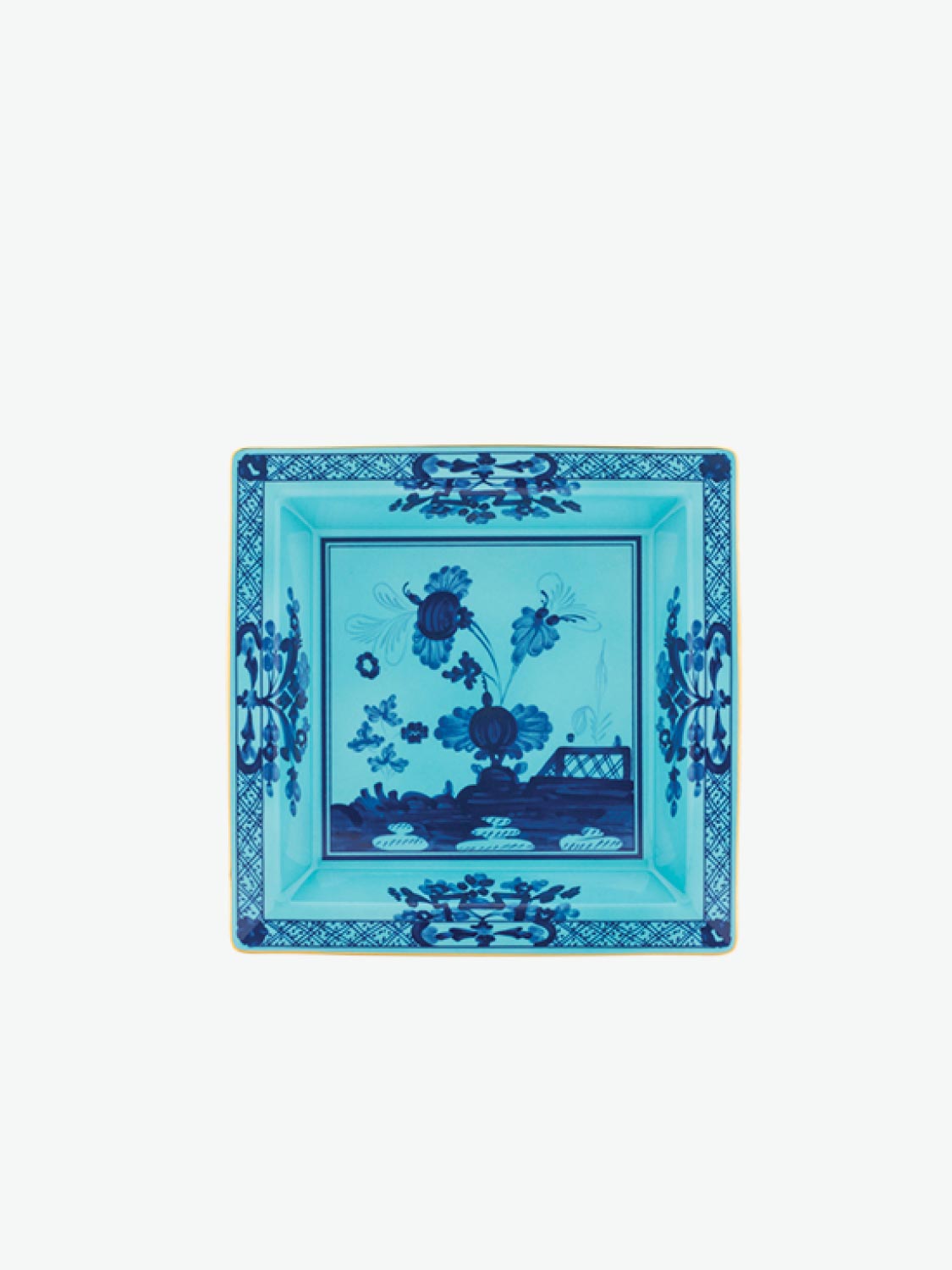 Ginori 1735 Oriente Italiano Large Square Change Tray, Iris