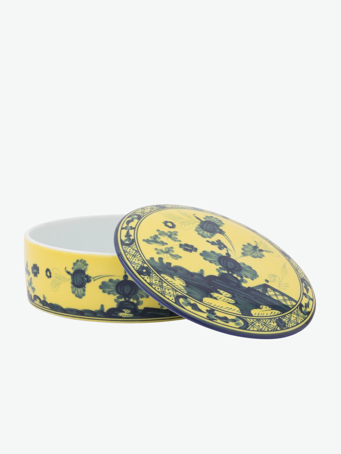 Ginori 1735 Oriente Italiano Round Box with Cover, Citrino