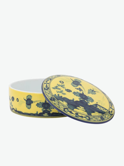 Ginori 1735 Oriente Italiano Round Box with Cover, Citrino
