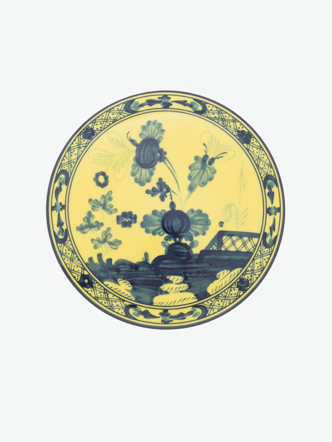 Ginori 1735 Oriente Italiano Round Box with Cover, Citrino