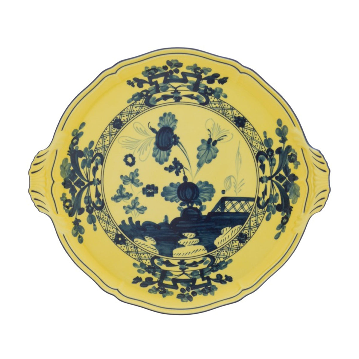 Ginori 1735 Oriente Italiano Round Cake Plate, Citrino