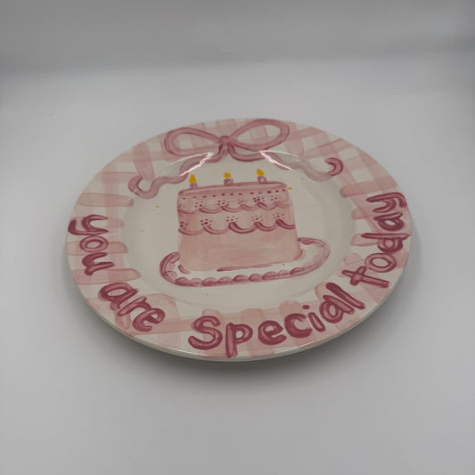 "You are special today" plate - Pink
