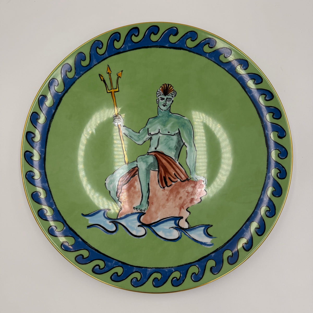 Il Viaggio di Nettuno Charger Plate, Verde