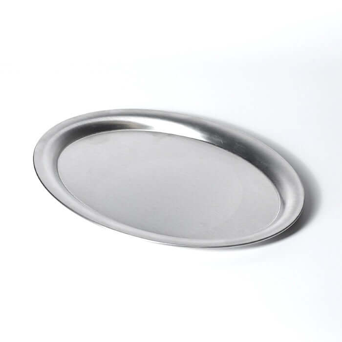 Stainless Steel Plate - Large, matte finish