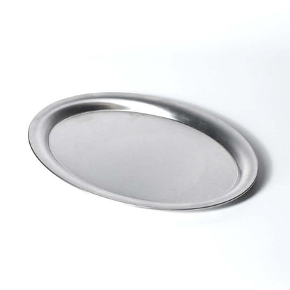 Stainless Steel Plate - Large, matte finish
