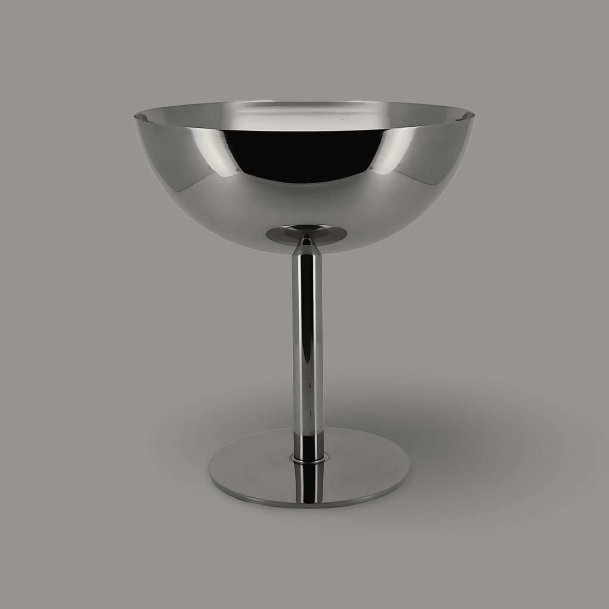 Minimalism Stainless Steel Ice Cream Cup - Tall, mirror-polished coupe