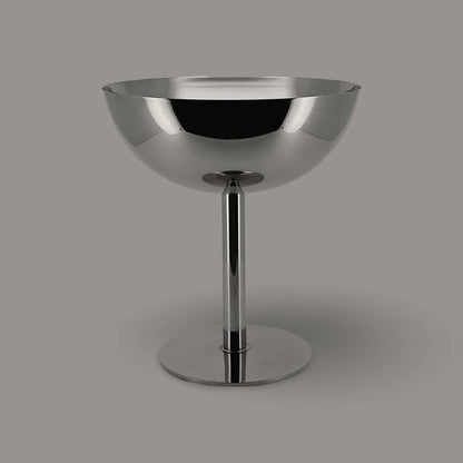 Minimalism Stainless Steel Ice Cream Cup - Tall, mirror-polished coupe