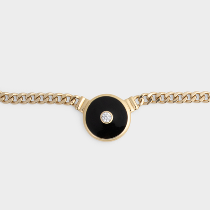 Luna Nera Pendant Necklace close up