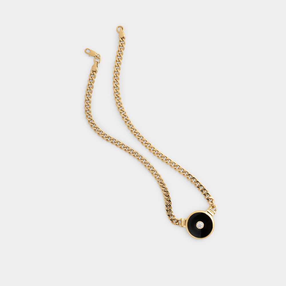 Luna Nera Pendant Necklace detail