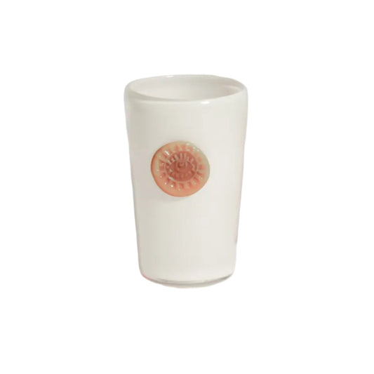 Monogram Glass - Coconut & Soft Peach
