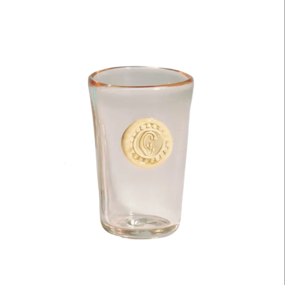 Monogram glass - Pink Punch & Butter