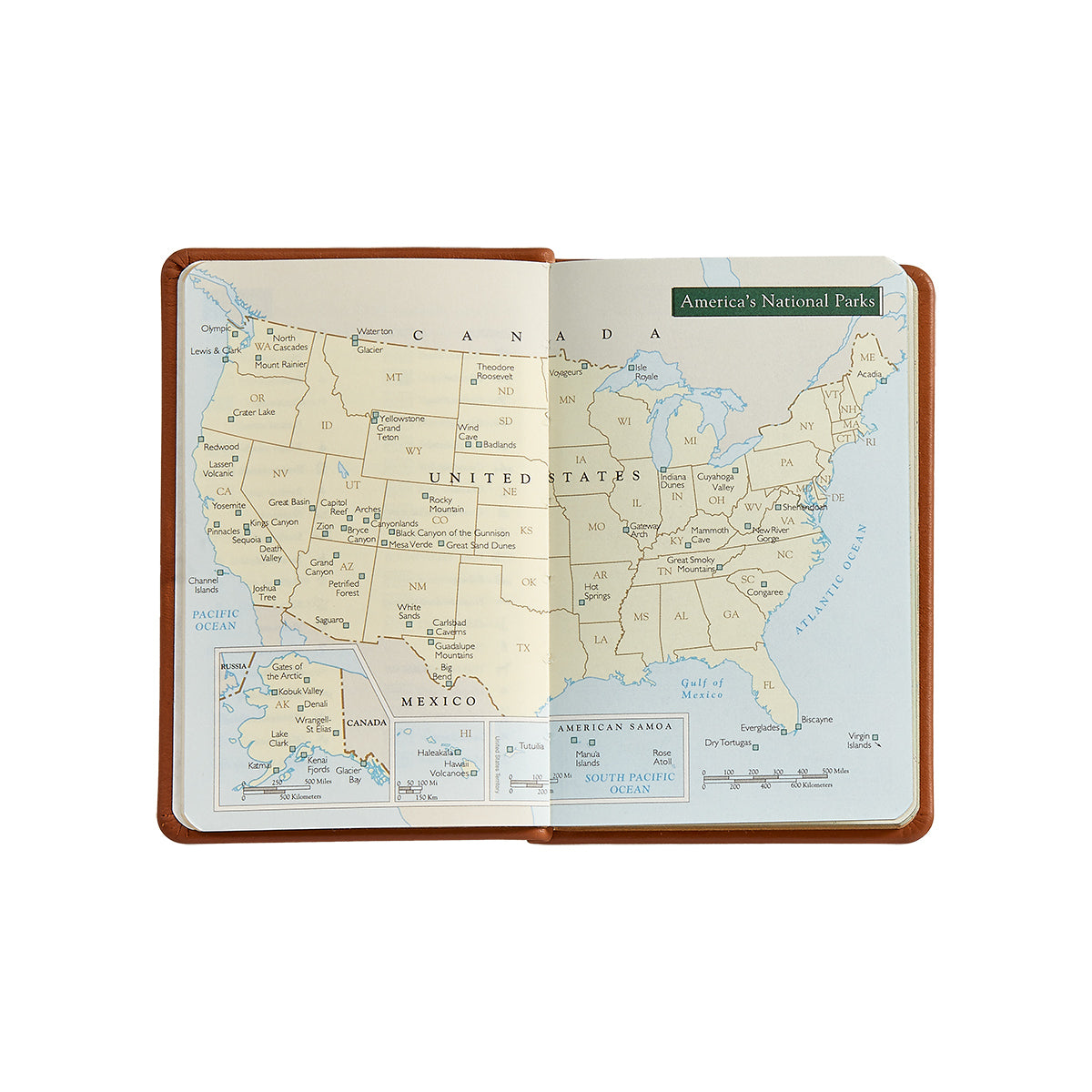 National Parks Pocket Atlas interior pages
