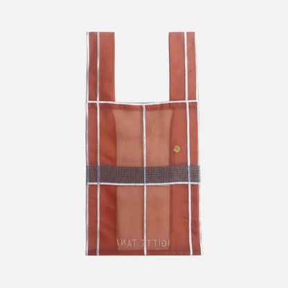 Tennis embroidered organza bag by Brigitte Tanaka