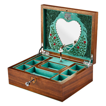 Ballet Musical Jewellery Box – Sleeping Beauty Walnut Wood: Sleeping Beauty Walnut Wood