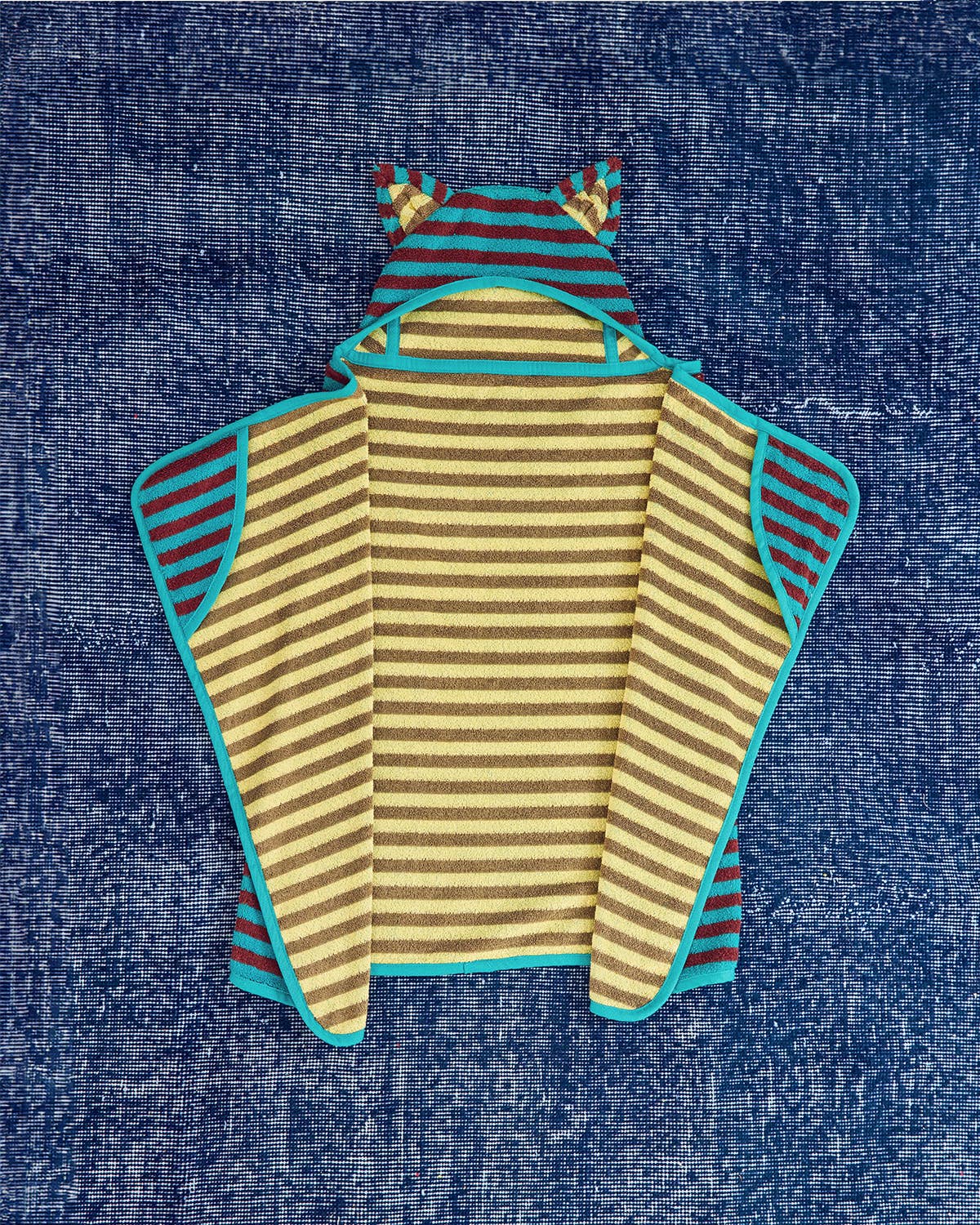 Dragonfly Stripe Cotton Terry Kids Hooded Towel: Baby