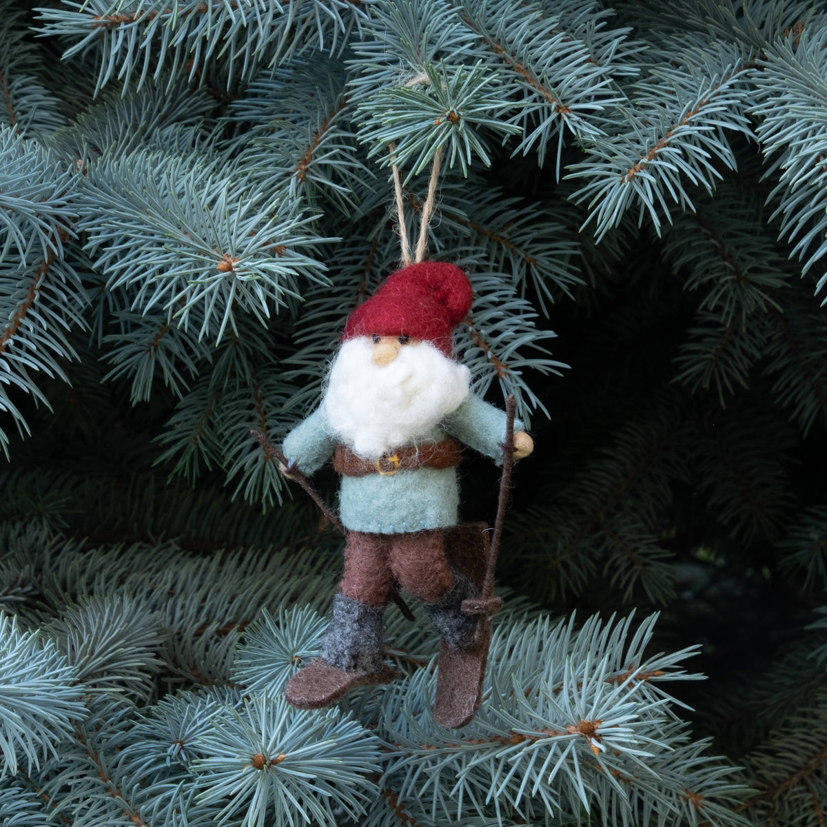 Ornament - Christmas Decor - Gnome on Skis, Assorted