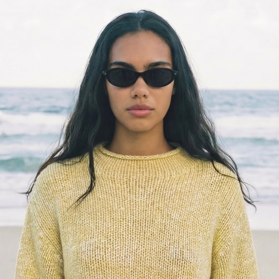Acadia Black sunglasses worn