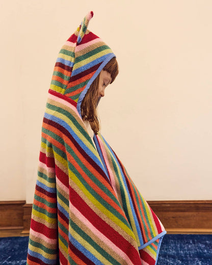 Butterfly Stripe Kids Hooded Towel: Baby