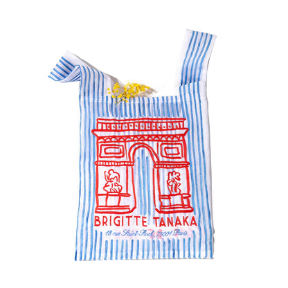 Arc de Triomphe embroidered organza bag by Brigitte Tanaka
