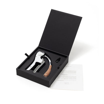 Lever Wine Opener - OENO MOTION SILVER & WOOD
