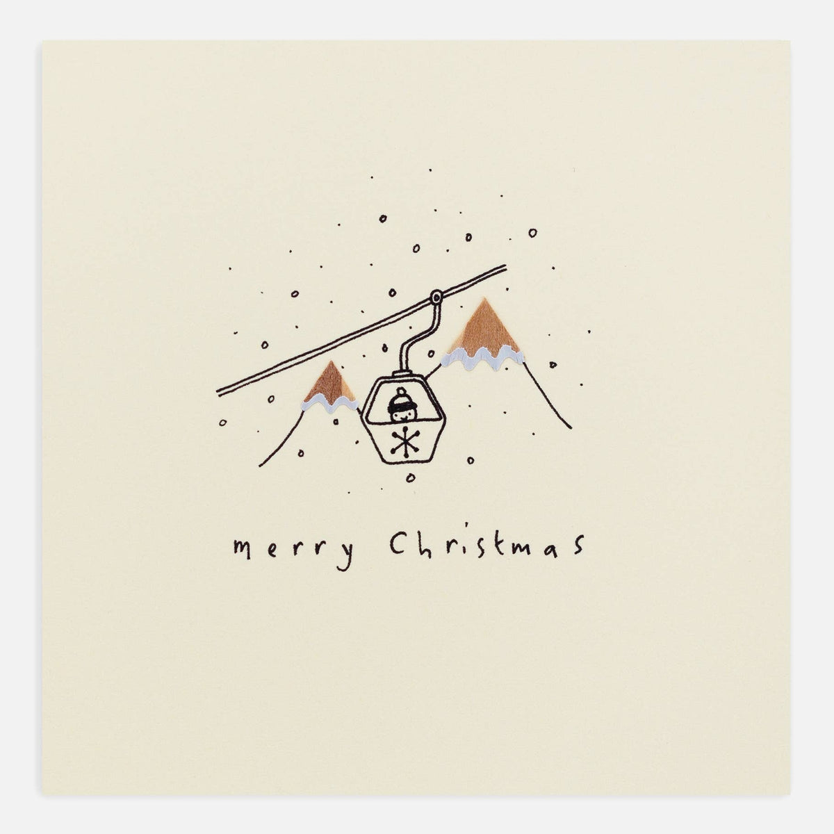 Cable Car Card – Handfinished UK Real Pencil Shavings