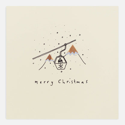 Cable Car Card – Handfinished UK Real Pencil Shavings