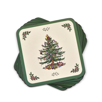 Spode Christmas Tree Coasters - Set of 6