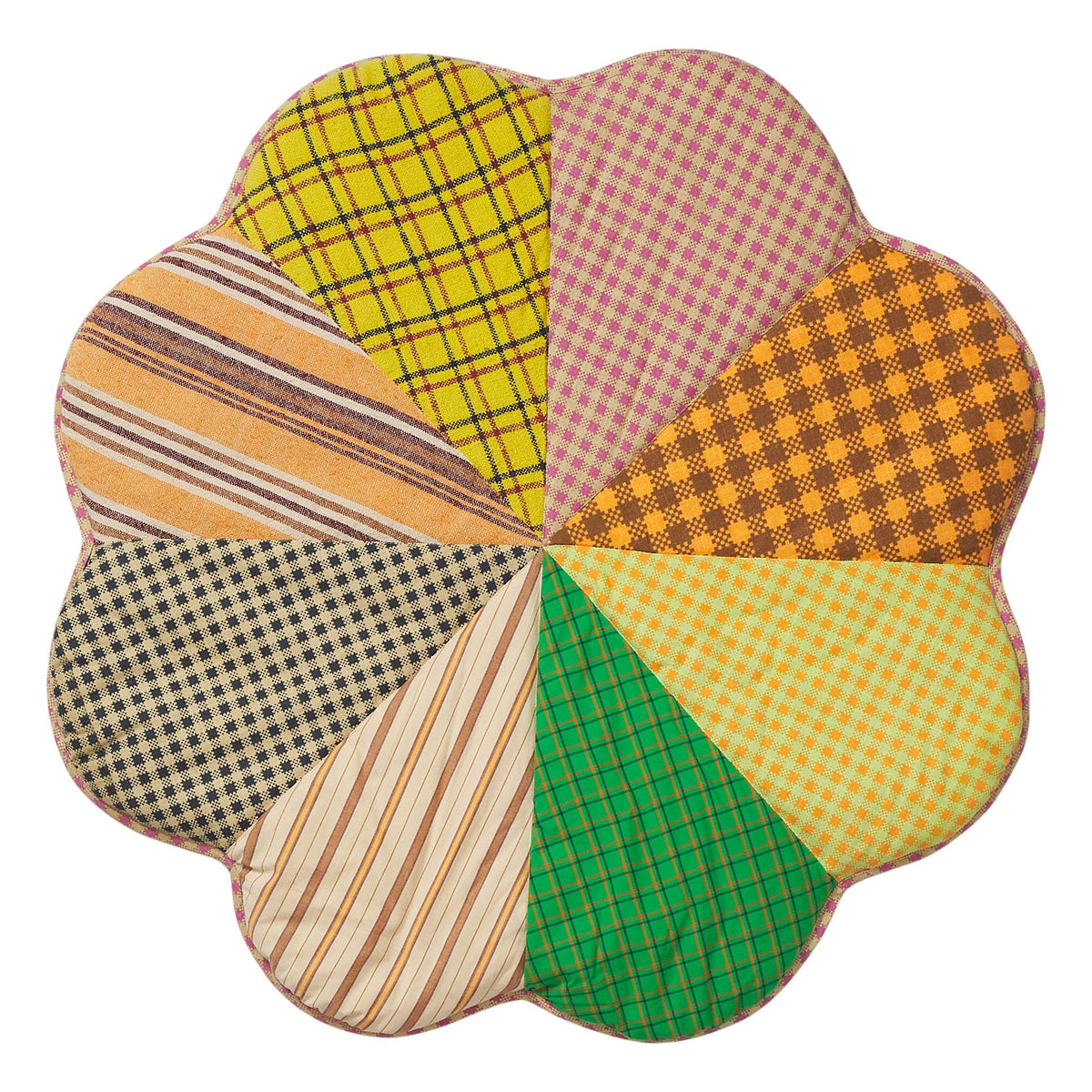 Hazel Play Mat - patchwork check side