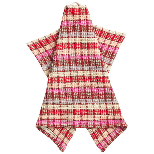 Stela Check Tea Towel - Pansy