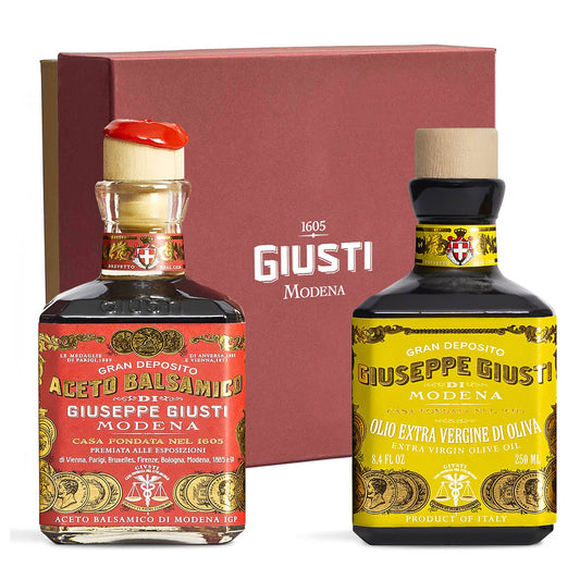 Italian Balsamic Vinegar & Evoo Set - 3 Gold Medal & EVOO: 2 x 8.45 fl oz (250ml)