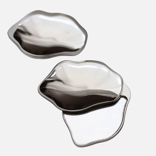 Cloud Compact Mirror - Silver