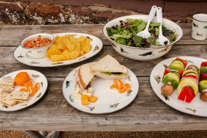 Golden Rabbit Enamelware Fishing Fly Oval Platter