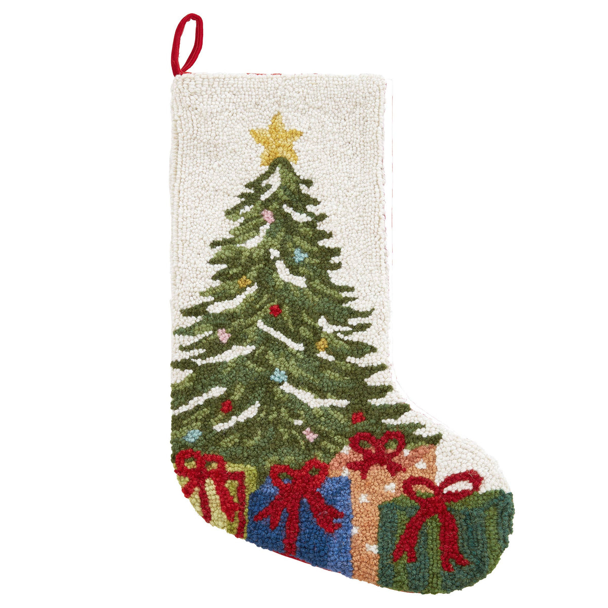 Christmas Tree & Presents Hook Stocking